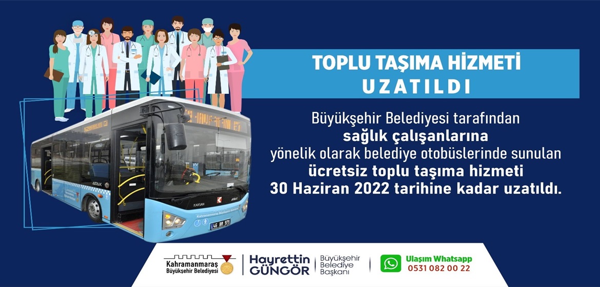 Kahraman Sağlıkçılara Belediye Otobüsleri Ücretsiz!