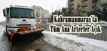 Kahramanmaraş’ta Tüm Ana Arterler Açık.