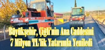 Büyükşehir, Çiğli’nin Ana Caddesini 7 Milyon TL’lik Yatırımla Yeniledi.